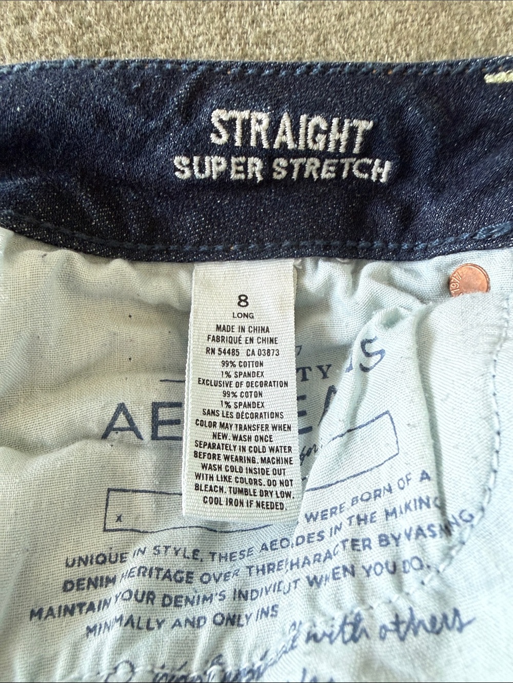 American Eagle Outfitters Dark Indigo Jeans - Picture 3 of 7